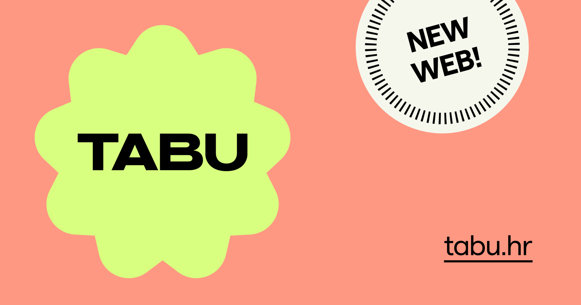 Najava novog Tabu weba: Tabu logo i oznaka New web